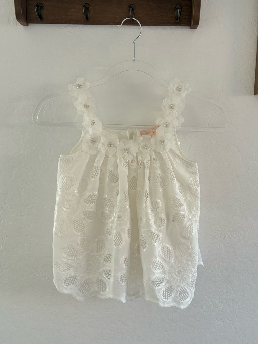 Tutu Du Monde Layla Lace girls top 6/7 hand beaded sequins 3D flowers pearls